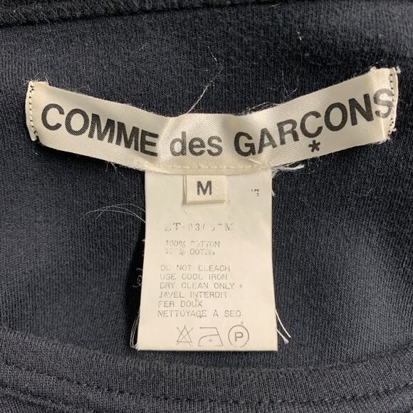 COMME des GARCONS 1980s Size M Black Cotton Bubble Hem Dress - Picture 5 of 6